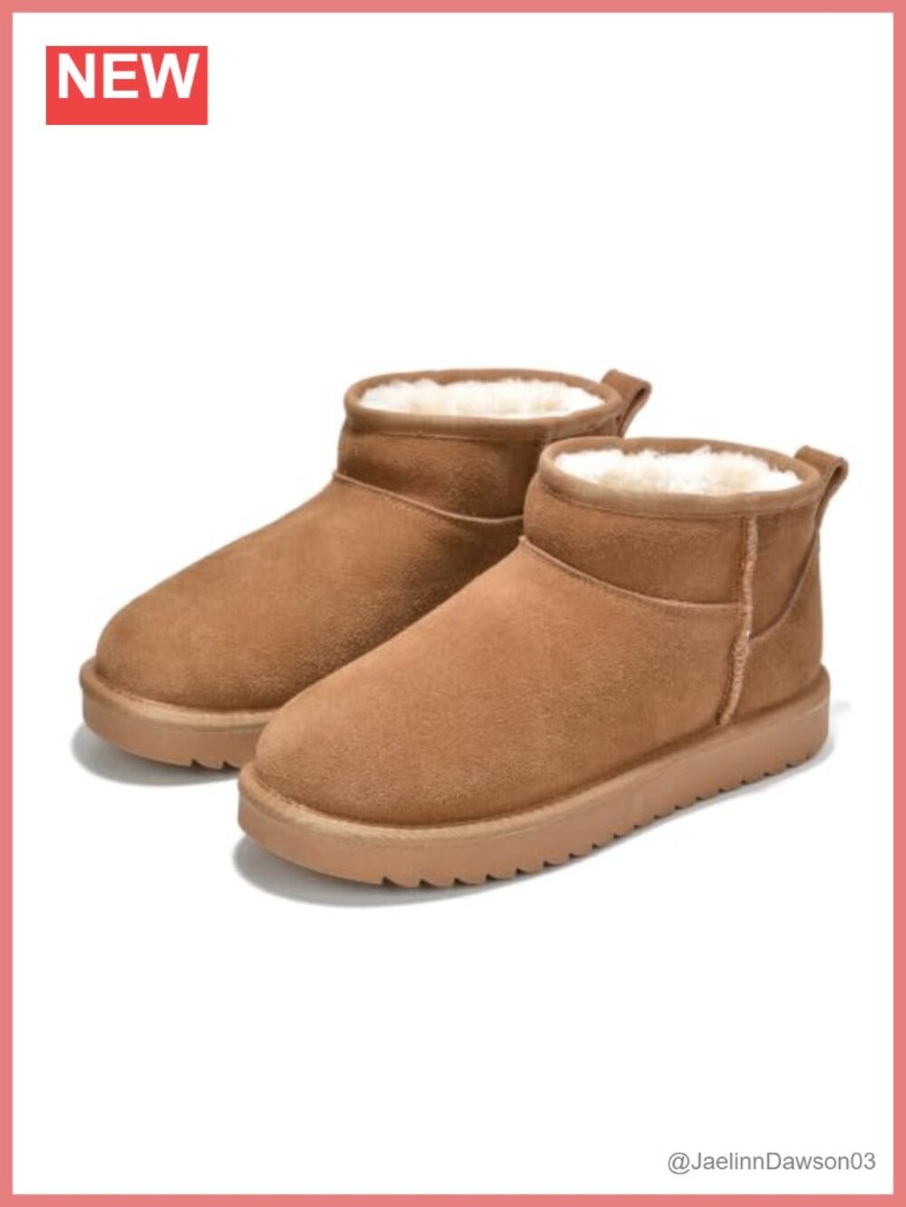 Genuine Leather Ankle Boots Faux Fur Lined Water-Resistant Women's